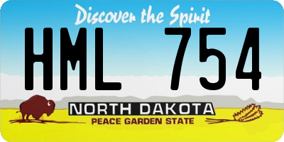 ND license plate HML754