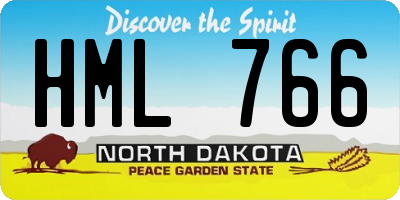 ND license plate HML766