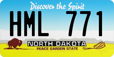 ND license plate HML771