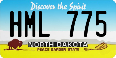 ND license plate HML775