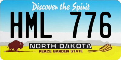 ND license plate HML776