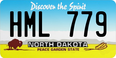 ND license plate HML779