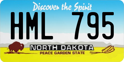 ND license plate HML795
