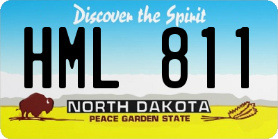 ND license plate HML811
