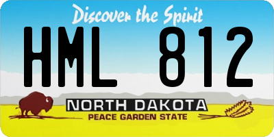 ND license plate HML812