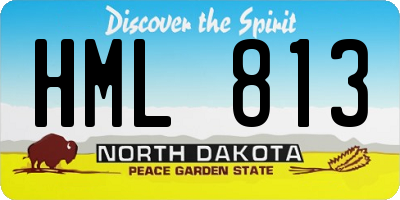 ND license plate HML813