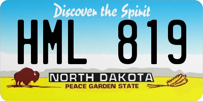 ND license plate HML819