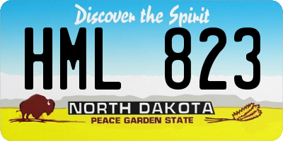 ND license plate HML823