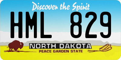 ND license plate HML829