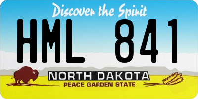 ND license plate HML841