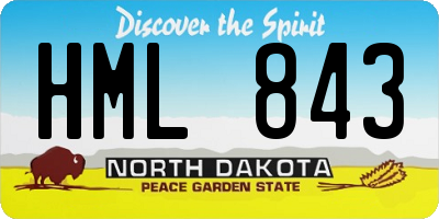 ND license plate HML843