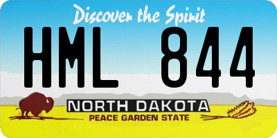 ND license plate HML844