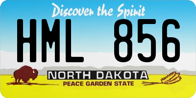 ND license plate HML856