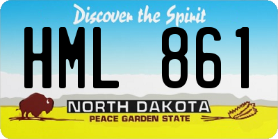 ND license plate HML861
