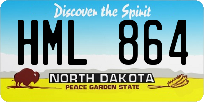 ND license plate HML864