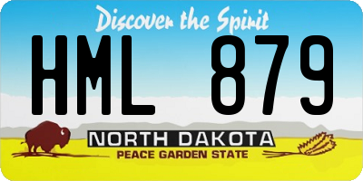ND license plate HML879