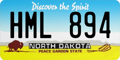 ND license plate HML894