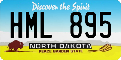 ND license plate HML895