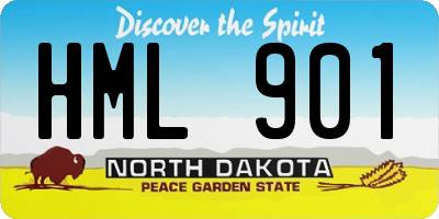 ND license plate HML901