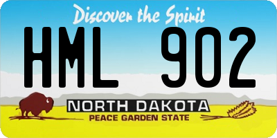 ND license plate HML902