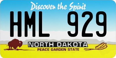 ND license plate HML929