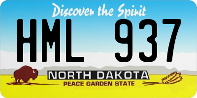 ND license plate HML937