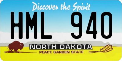 ND license plate HML940