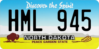 ND license plate HML945