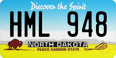 ND license plate HML948