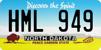 ND license plate HML949