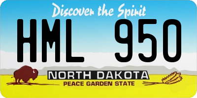 ND license plate HML950