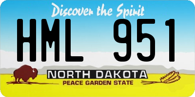 ND license plate HML951