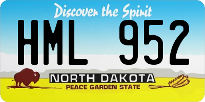 ND license plate HML952
