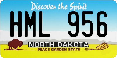 ND license plate HML956