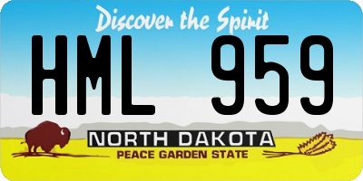 ND license plate HML959