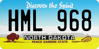 ND license plate HML968