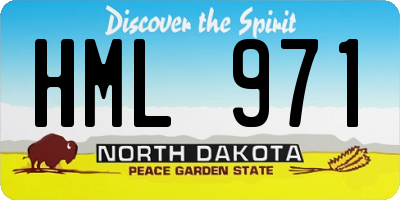 ND license plate HML971