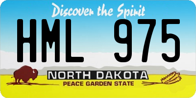 ND license plate HML975