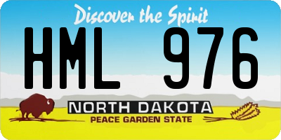 ND license plate HML976