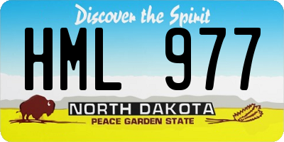ND license plate HML977