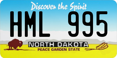 ND license plate HML995