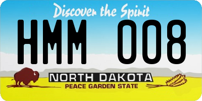 ND license plate HMM008