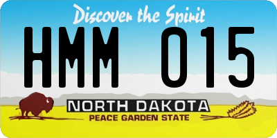 ND license plate HMM015