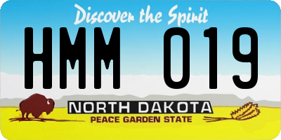 ND license plate HMM019