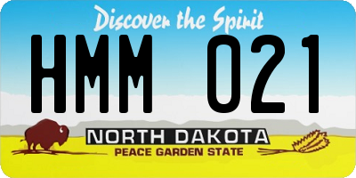 ND license plate HMM021