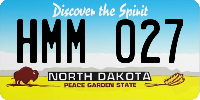 ND license plate HMM027