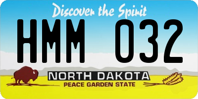 ND license plate HMM032