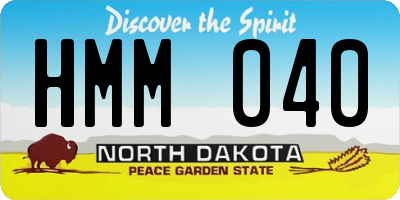 ND license plate HMM040