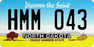 ND license plate HMM043