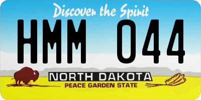 ND license plate HMM044